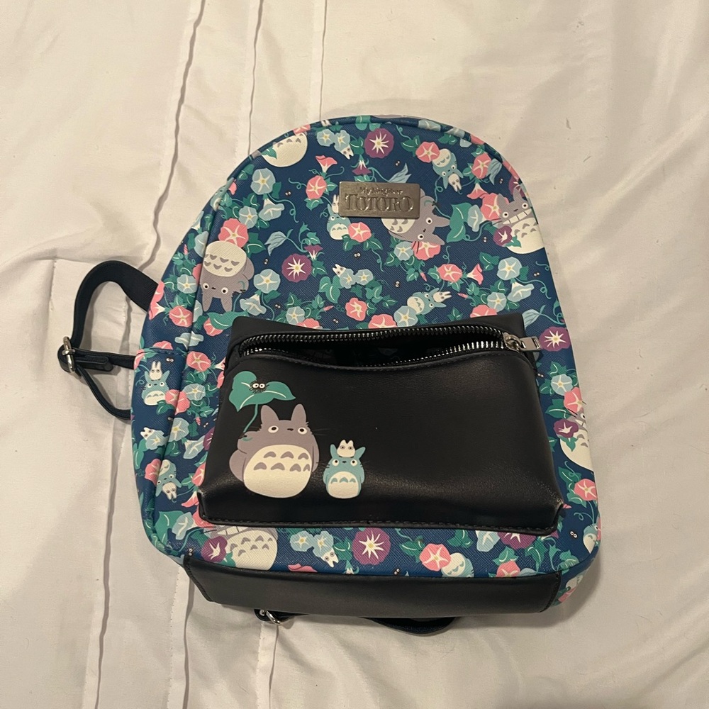 Loungefly Totoro Blue Floral Backpack